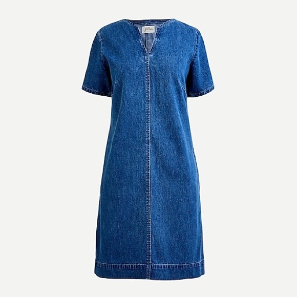 J. Crew Denim V-neck Dress - Picture 4 of 8